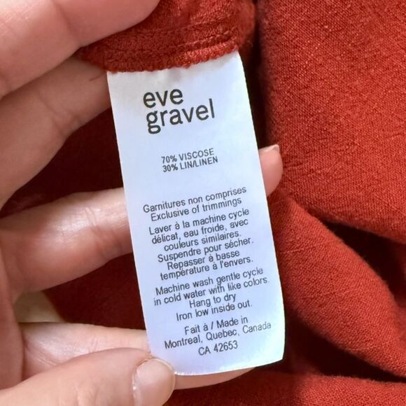 Eve Gravel Cantoier Linen Blend Blouse in Rubis S - Picture 8 of 8